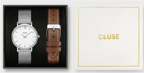 CLUSE Reloj Analógico para Mujeres de Cuarzo con Correa en Acero Inoxidable CW11701